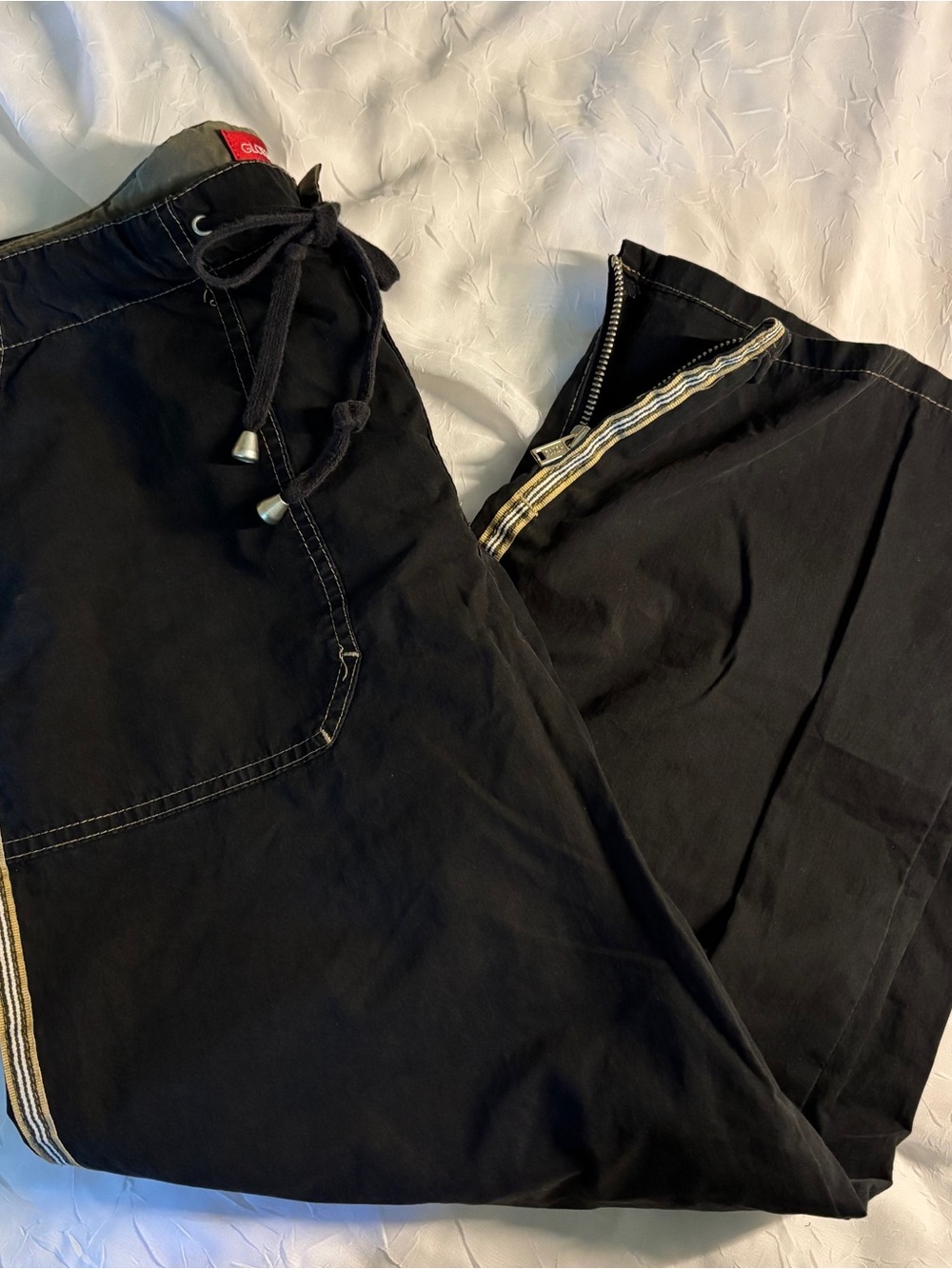 y2k capris | drawstring, slits, utility pockets | Size 10, Gloria Vanderbilt